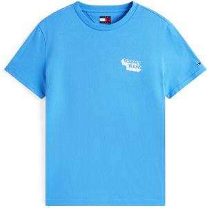 Tommy Jeans Tričko  azúrová / biela