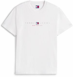 Tommy Jeans Tričko  tmavomodrá / červená / biela