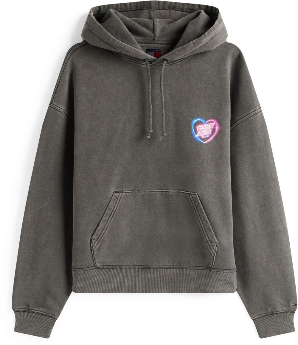 Tommy Jeans Mikina  neónovo modrá / neónovo ružová / čierna / biela