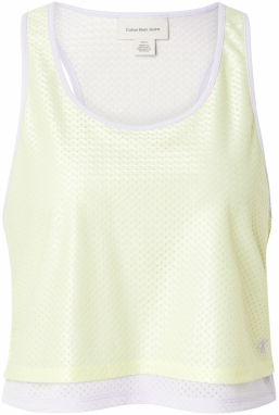 Calvin Klein Jeans Top 'PRIDE'  pastelovo zelená / biela