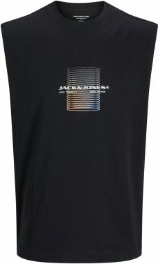 JACK & JONES Tričko 'JCOCALMA'  piesková / čierna / biela