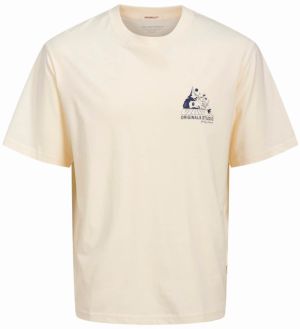 JACK & JONES Tričko 'JORBELLAGIO'  námornícka modrá / biela ako vlna