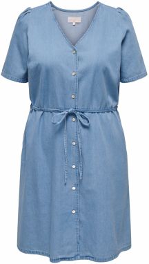 ONLY Carmakoma Košeľové šaty  modrá denim
