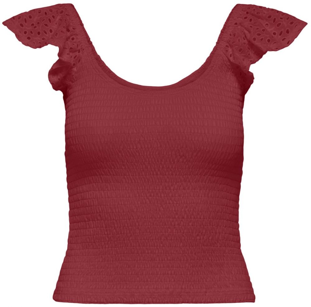 Only Petite Top 'ONLGWEN'  vínovo červená