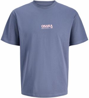 Jack & Jones Plus Tričko 'JOROSAKA'  tmavomodrá / trávovo zelená / oranžová / svetloružová