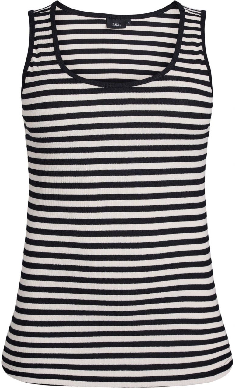 Zizzi Top 'Caamilla'  čierna / biela