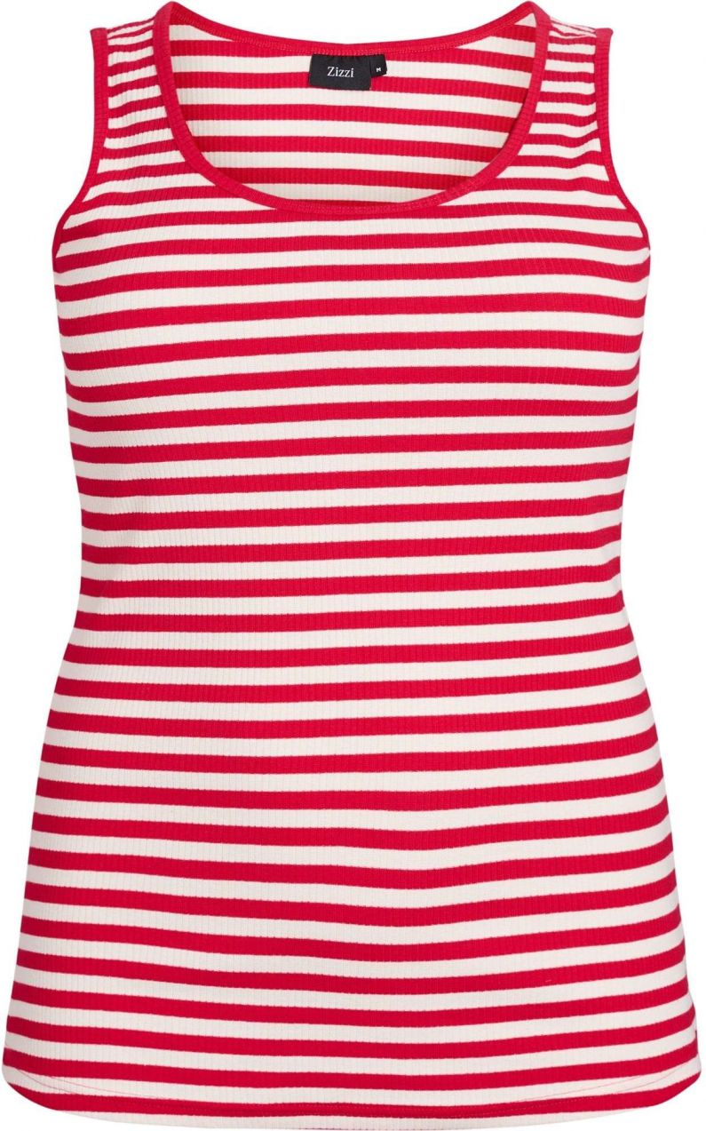 Zizzi Top 'Caamilla'  červená / biela