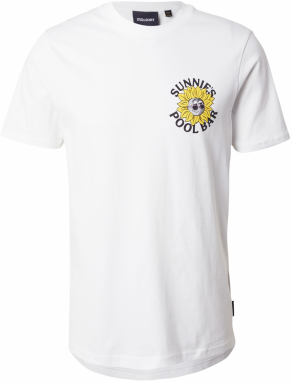 Lyle & Scott Tričko 'Sunnies Pool Bar'  žltá / svetloružová / čierna / biela