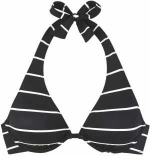 BENCH Bikinový top  čierna / biela