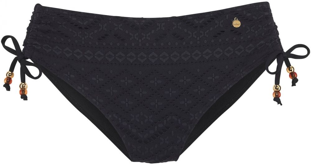 LASCANA Bikinové nohavičky  tmavosivá / čierna