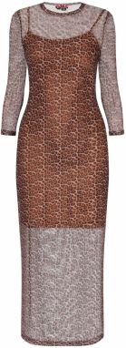 myMo ROCKS Šaty 'Fashion Look'  hnedá / kapučíno / čierna
