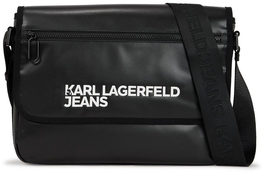 KARL LAGERFELD JEANS Messenger  čierna / biela