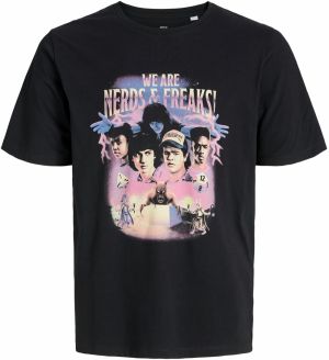JACK & JONES Tričko 'JORStranger'  krémová / modrosivá / slivková / čierna