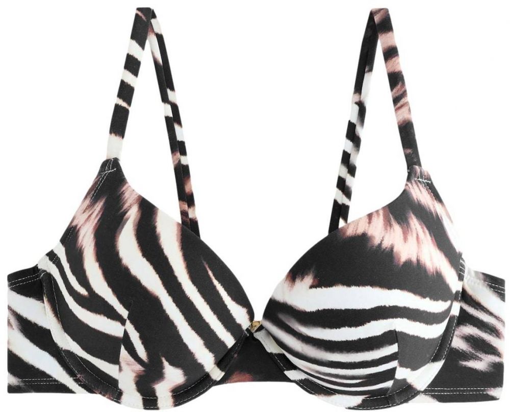 Next Bikinový top  hnedá / čierna / biela