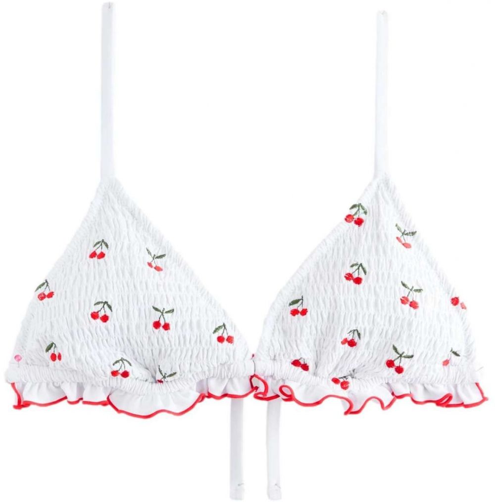 Next Bikinový top  zelená / červená / biela