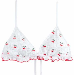 Next Bikinový top  zelená / červená / biela