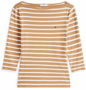 TOMMY HILFIGER Tričko 'New Cody'  hnedá / biela