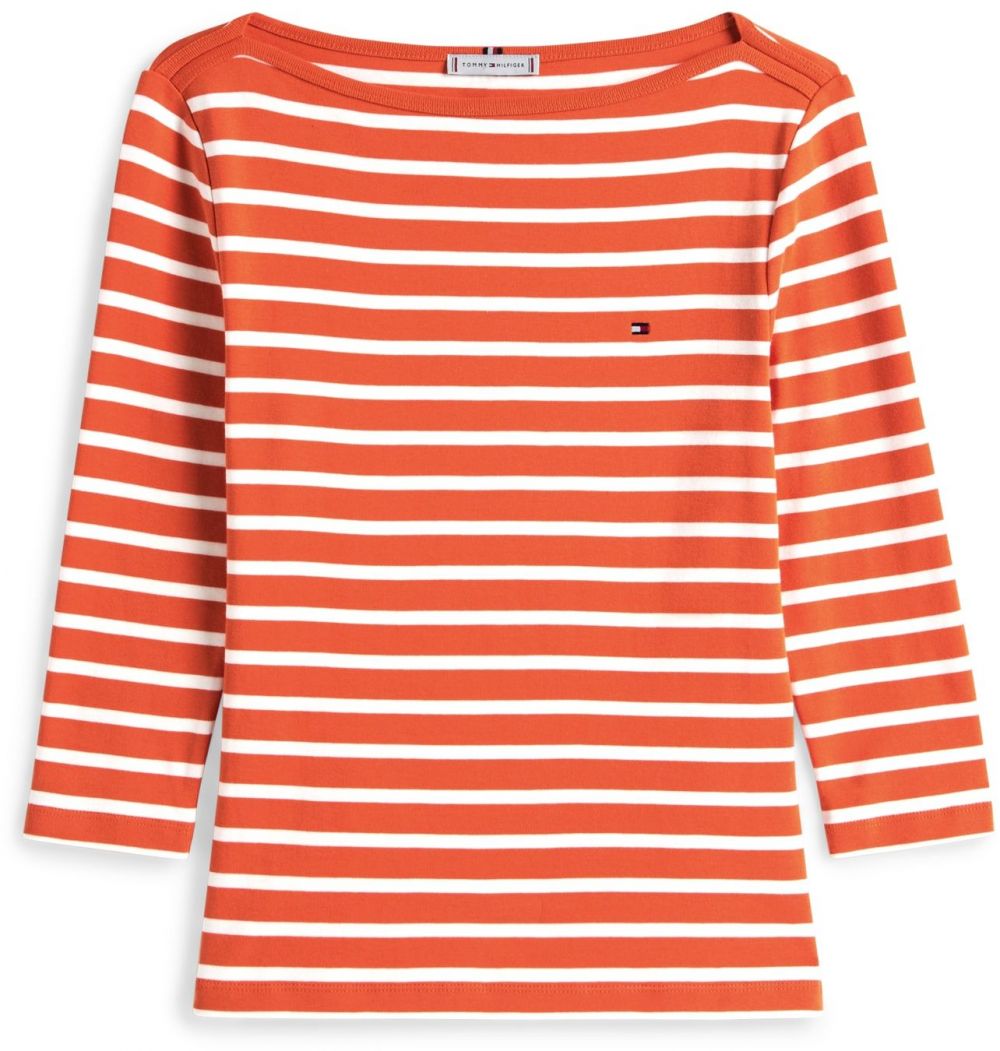 TOMMY HILFIGER Tričko 'New Cody'  oranžová / biela