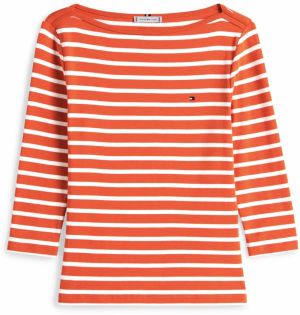 TOMMY HILFIGER Tričko 'New Cody'  oranžová / biela