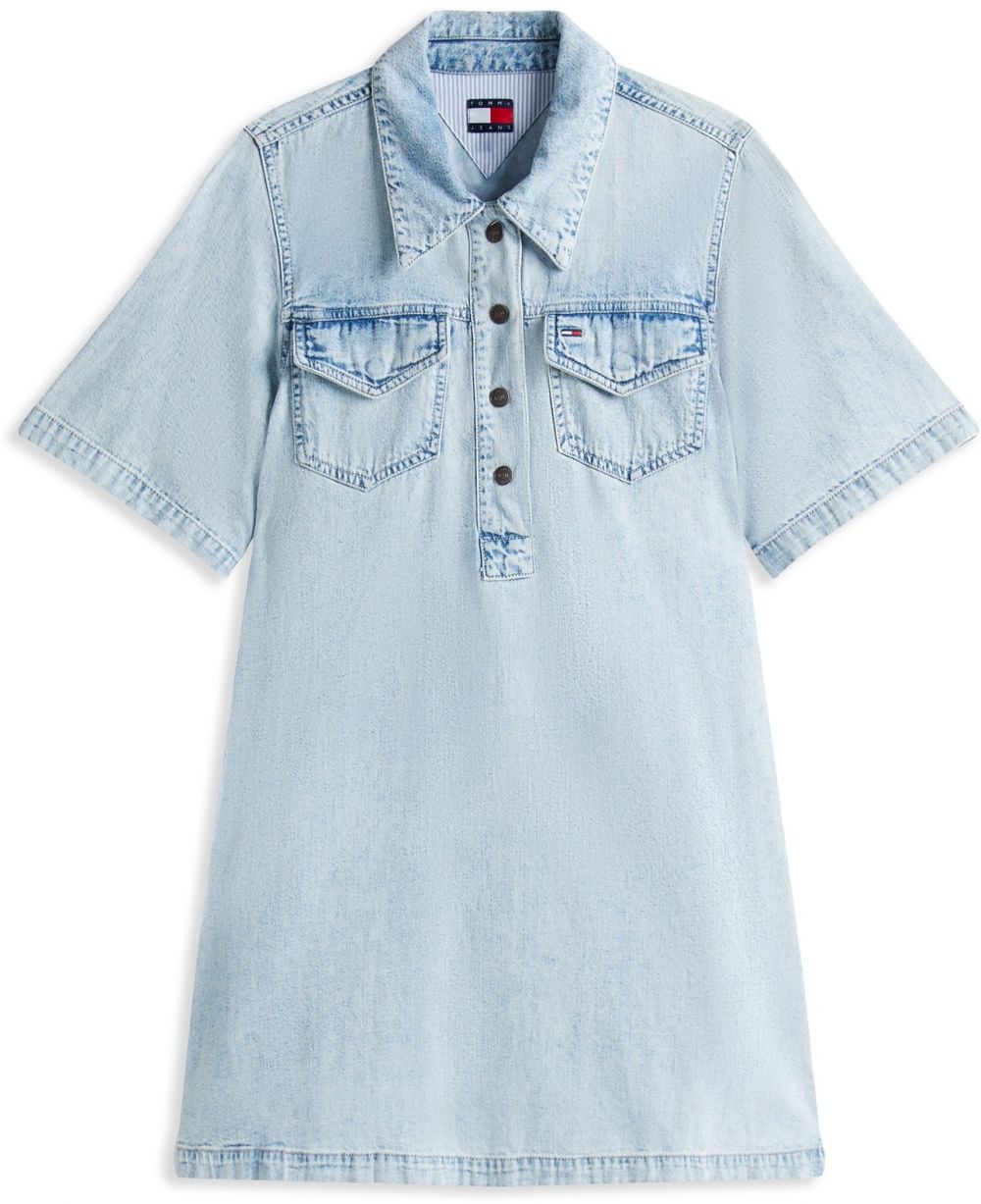 Tommy Jeans Košeľové šaty  svetlomodrá