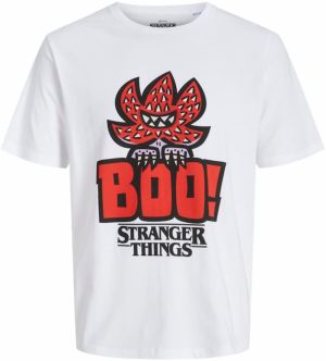 JACK & JONES Tričko 'JORStranger'  červená / čierna / biela