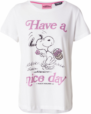 Frogbox Tričko 'Snoopy Nice Day'  fialová / čierna / biela