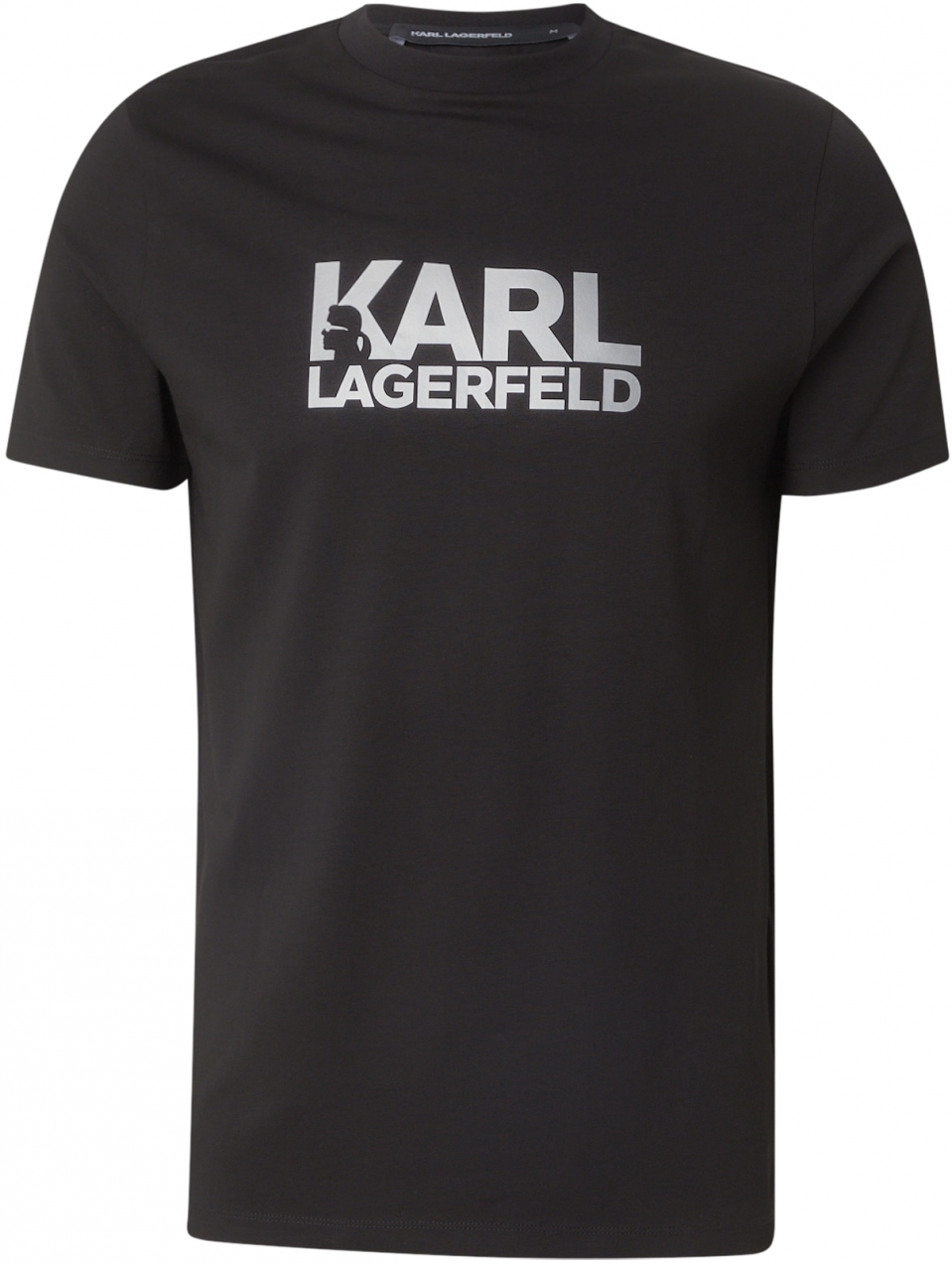 Karl Lagerfeld Tričko  čierna / strieborná