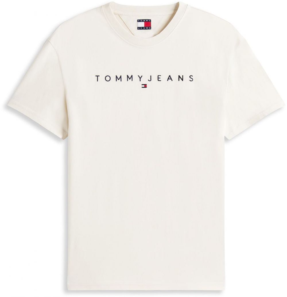 Tommy Jeans Tričko  krémová / námornícka modrá
