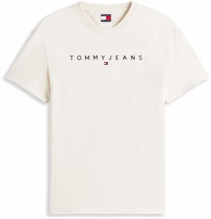 Tommy Jeans Tričko  krémová / námornícka modrá