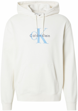 Calvin Klein Jeans Mikina  svetlomodrá / čierna / biela