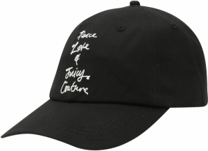 Juicy Couture Čiapka 'PEACE LOVE & JUICY SLOGA'  čierna / biela