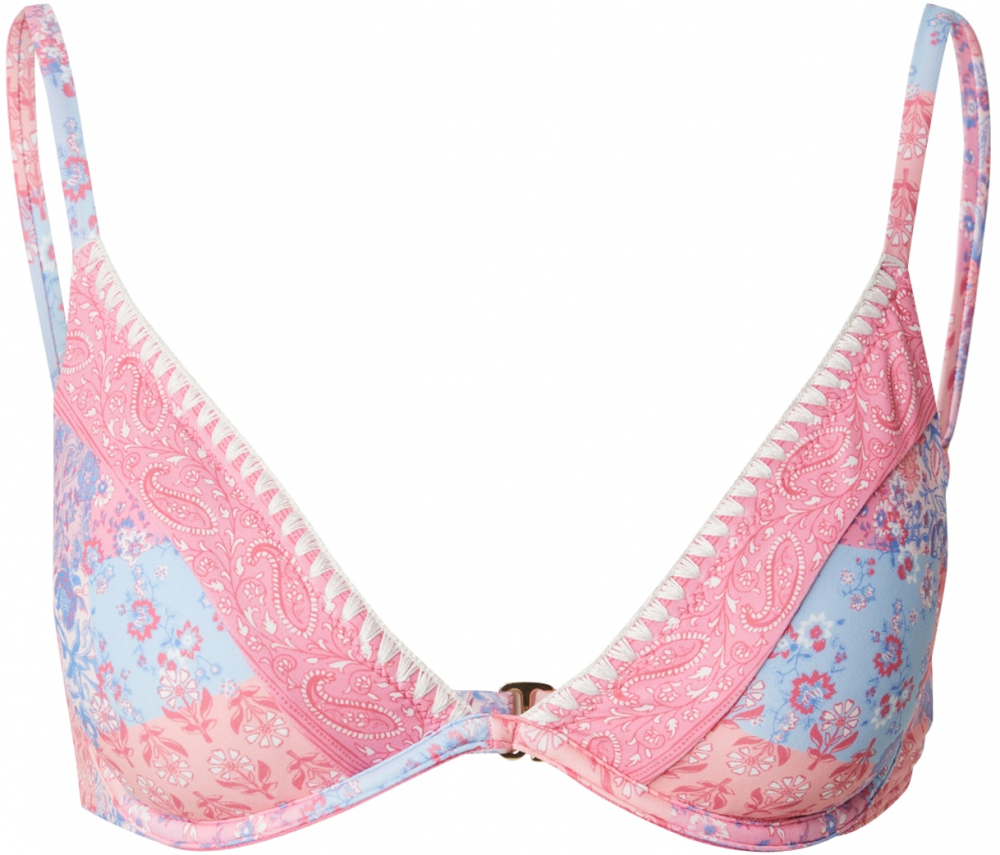 HOLLISTER Bikinový top  béžová / svetlomodrá / fialová / biela