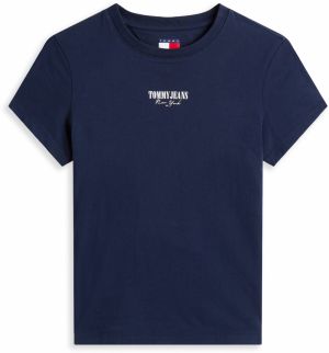 Tommy Jeans Tričko 'ESSENTIAL'  námornícka modrá / červená / biela