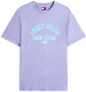 Tommy Jeans Tričko  tyrkysová / indigo / biela