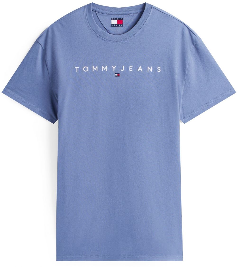 Tommy Jeans Tričko  modrosivá / biela