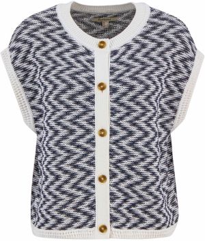 Barbour Pletená vesta 'Olivia'  námornícka modrá / biela