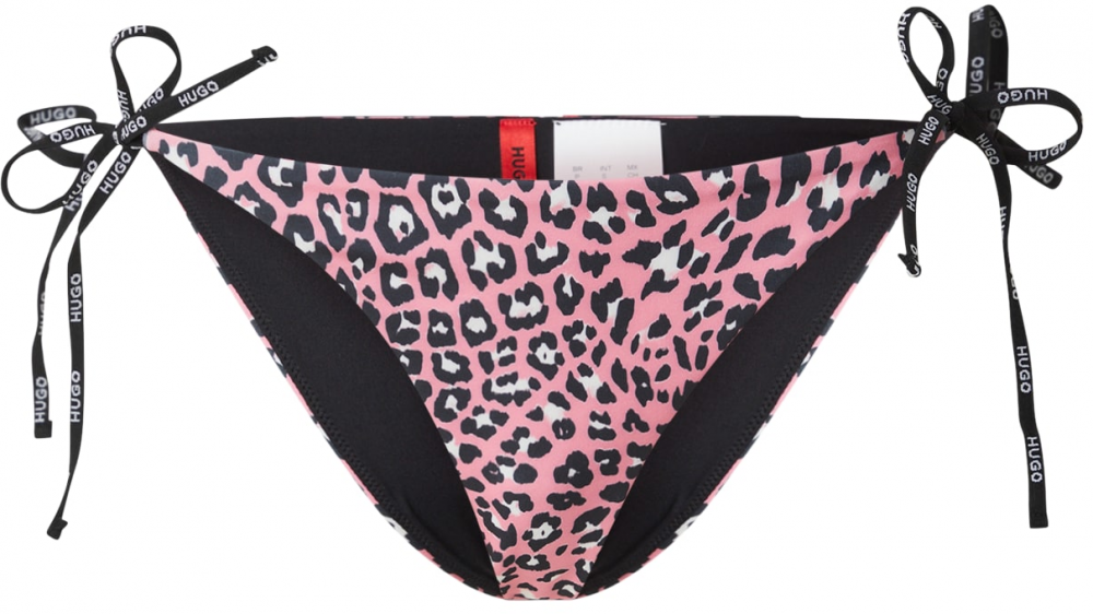 HUGO Bikinové nohavičky 'PURE_SIDE TIE'  svetloružová / čierna / biela
