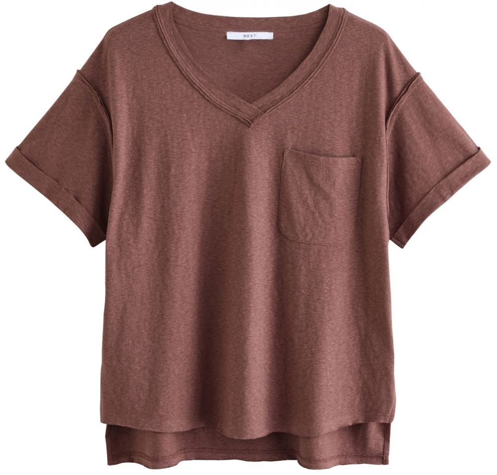 Next Oversize tričko  čokoládová