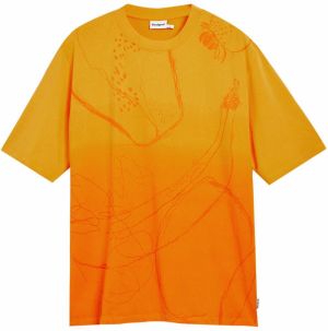 Desigual Tričko  oranžová / tmavooranžová