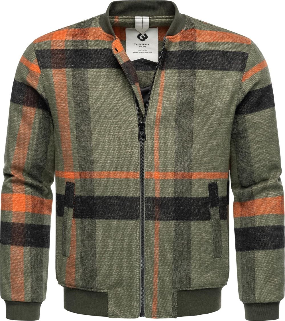 Ragwear Prechodná bunda 'Merrbo'  antracitová / olivová / oranžová