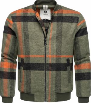 Ragwear Prechodná bunda 'Merrbo'  antracitová / olivová / oranžová