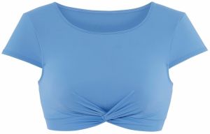 LASCANA ACTIVE Športový bikinový top  svetlomodrá / čierna
