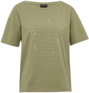 s.Oliver BLACK LABEL Tričko  zelená / strieborná