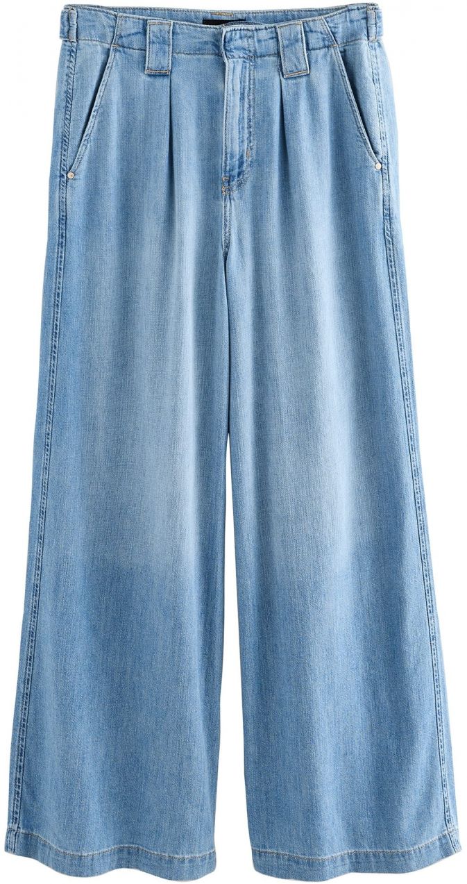 Next Plisované rifle  modrá denim