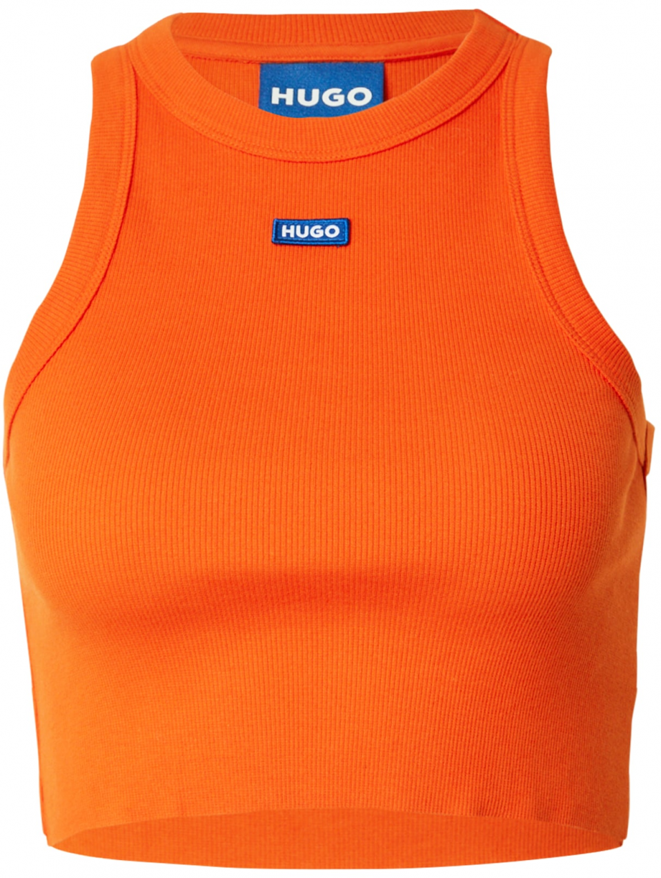HUGO Top  modrá / tmavooranžová / biela