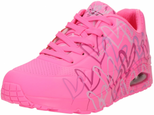 SKECHERS Nízke tenisky 'Uno - Spread The Love'  sivá / ružová / pitaya