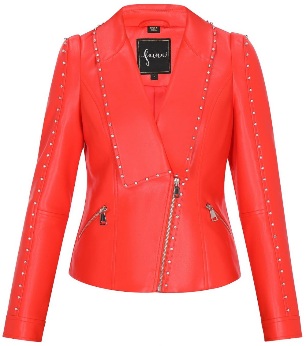 faina Prechodná bunda 'Fashion Look'  oranžovo červená