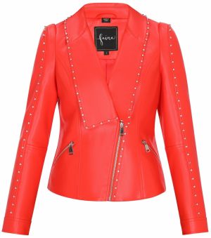 faina Prechodná bunda 'Fashion Look'  oranžovo červená