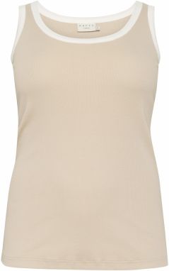 KAFFE CURVE Top 'KCCarina'  svetlosivá / biela