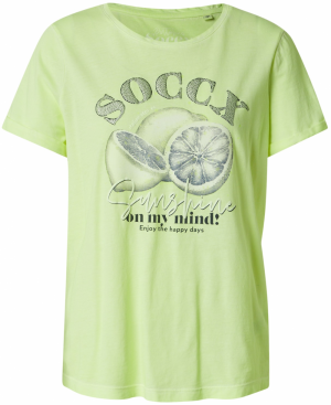 Soccx Tričko  limetková / čadičová / svetlozelená / čierna